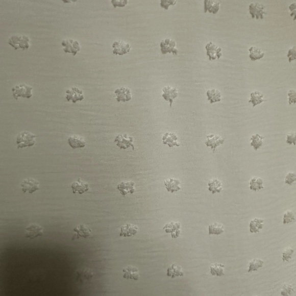 Women’s plus size 22W whittle top with ruffle cap sleeves.  Tufted polka dots. - Picture 2 of 5